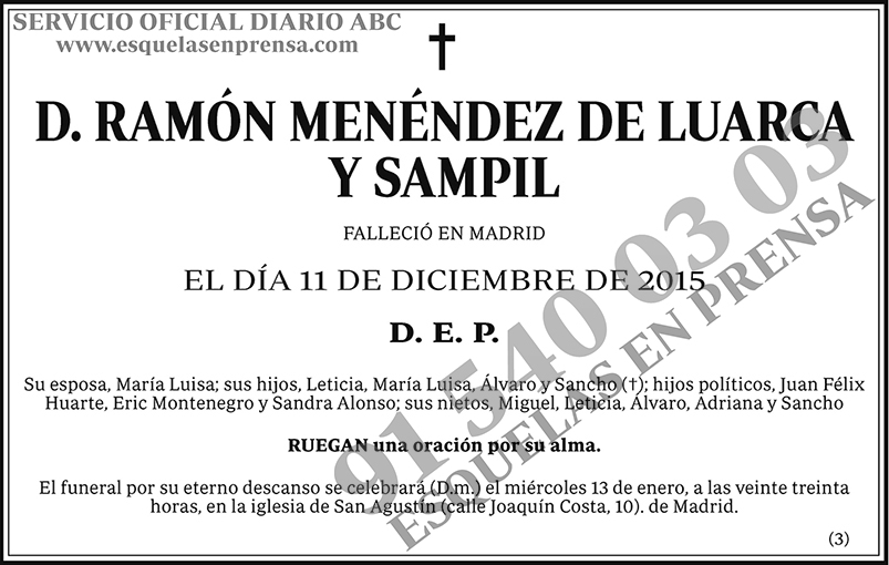 Ramón Menéndez de Luarca y Sampil